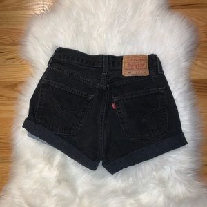 Vintage Black Levi’s 501 Shorts!